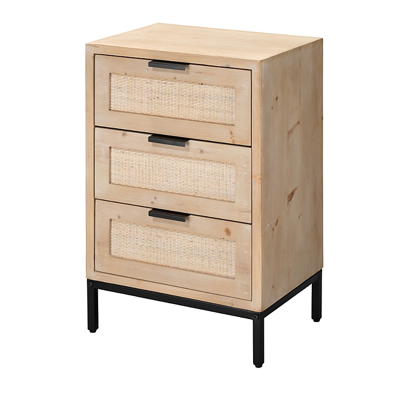 Jamie Young Reed 3-drawer Side Table In Brown