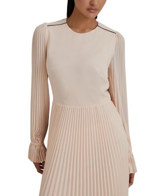 REISS Priya Pleated Midi Dress | Bloomingdale's