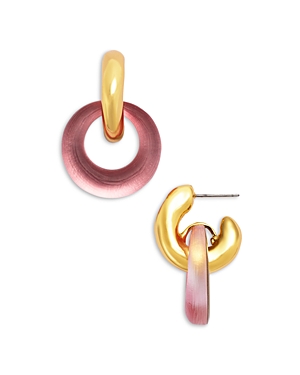 Alexis Bittar Liquid Knocker Drop Earrings In Pink/gold
