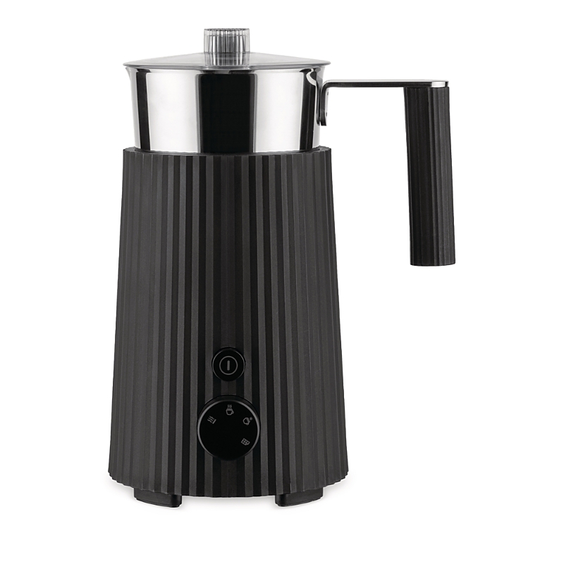 Alessi Plissé Induction Milk Frother In Black