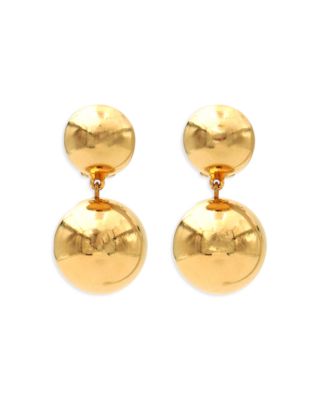 Ben Amun - Double Ball Clip On Drop Earrings