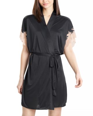 Natori - Lace Trim Tie Waist Robe