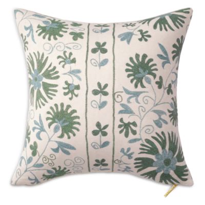 St. Frank Sage Ribbon Suzani Decorative Pillow, 20 x 20