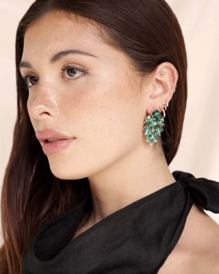 Cry Me A River Crystal Cluster Drop Earrings