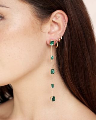 Iconic Color Crystal Linear Drop Earrings