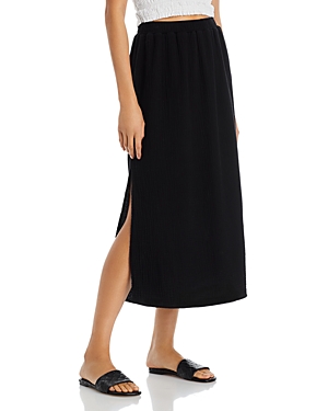 Shop Rails Soraya Cotton Skirt In Black Gauze