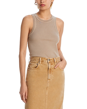 Shop Citizens Of Humanity Isabel Ribbed Tank Top In Sand Atlas