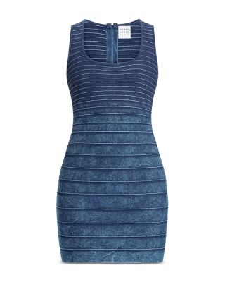 Herv Lger The Brooklyn Denim Bandage Mini Dress | Bloomingdale's Women