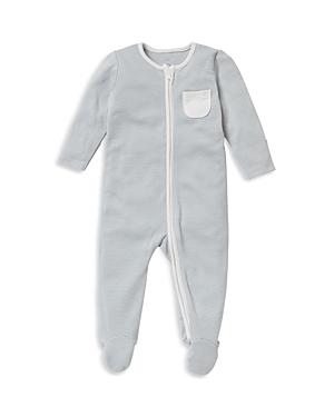 Mori Unisex Signature Clever Zip Baby Pajamas - Baby In Blue