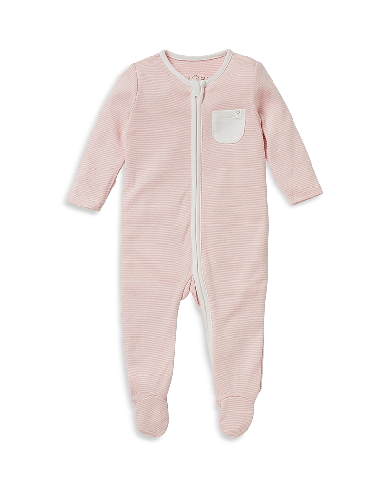 Mori Unisex Signature Clever Zip Baby Pajamas - Baby In Blush