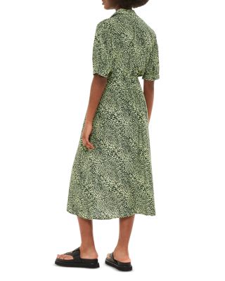 Diagonal Leopard Print Dress