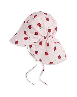 Firsts by petit lem Girls' Ladybug Print Flap Hat - Baby