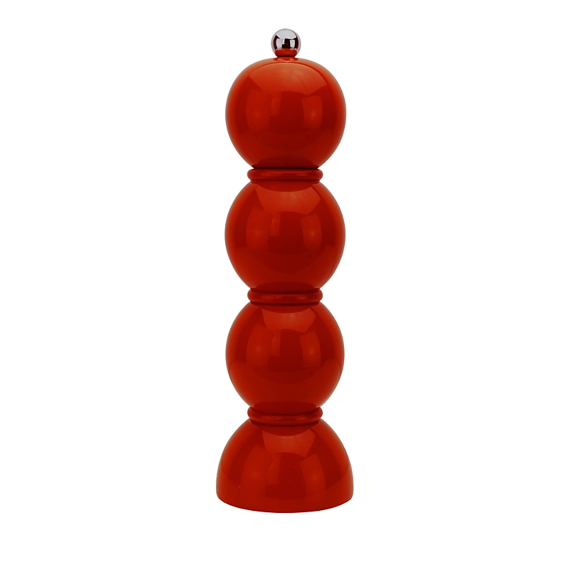 Addison Ross Bobbin Lacquered Salt Or Pepper Mill Grinder In Red