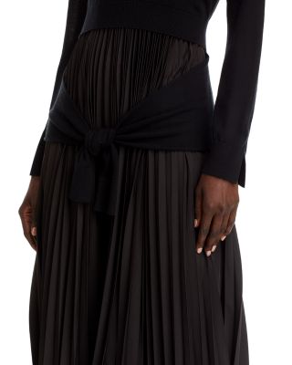 phillip lim pleated dress Pleated Tank Dress With Lace Insert White / 00