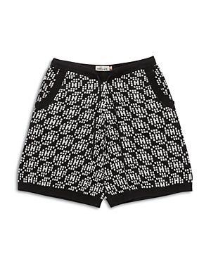 Oversized Fit Knit H Pattern Shorts