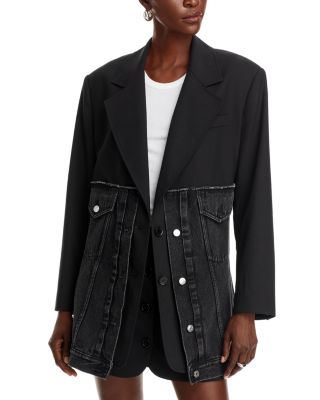 3.1 Phillip Lim Denim Oversized Hybrid Blazer
