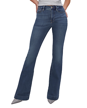 Good American Good Legs High Rise Flare Jeans in B004