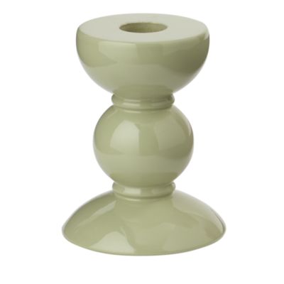 Lacquered Bobbin-Shaped Candlestick, Small