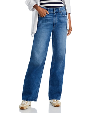 Paige Sasha High Rise Wide Jeans in Stefania Distressed