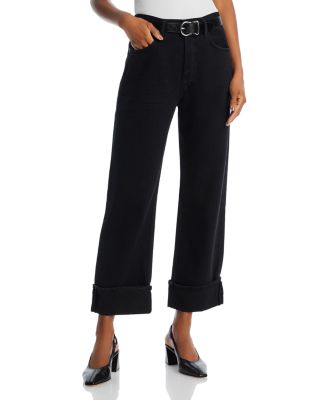 AGOLDE - Fran High Rise Low Slung Cuffed Jeans in Crushed