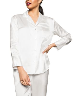 White Silk Pajama Set