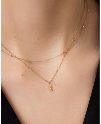 10K Gold Layered Letter Necklace