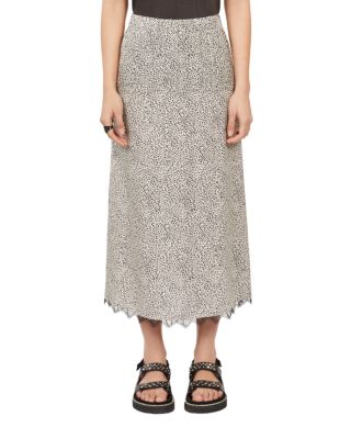 The Kooples Lace Trim Maxi Skirt