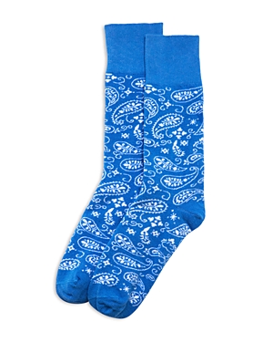 Shop Camp Bloomingdale's Paisley Socks In Blue Paisley