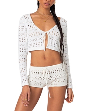 EDIKTED BETSY TIE FRONT KNITTED CARDIGAN