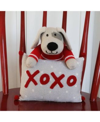 Knit Cotton Spotted Dog in Red Sweater - Ages 0+