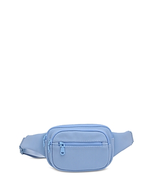 Shop Sol & Selene Hip Hugger Mesh Belt Bag In Sky Blue
