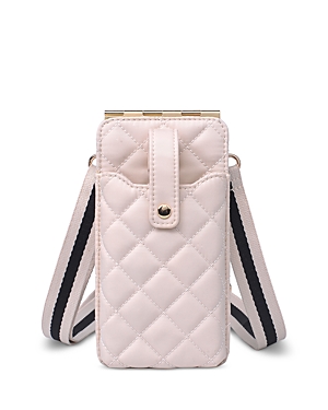 Shop Sol & Selene Duality Quilted Mini Crossbody Wallet In Cream