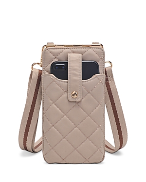 Shop Sol & Selene Duality Quilted Mini Crossbody Wallet In Nude