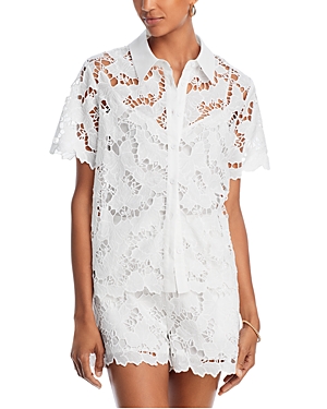 Shop Aqua Lace Shirt - 100% Exclusive In White