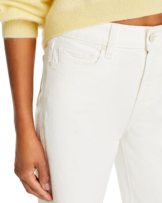 Anessa 31" High Rise Raw Hem Jeans in Tonal Exru