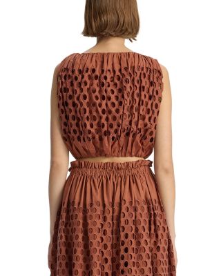 Raina Cotton Eyelet Crop Top