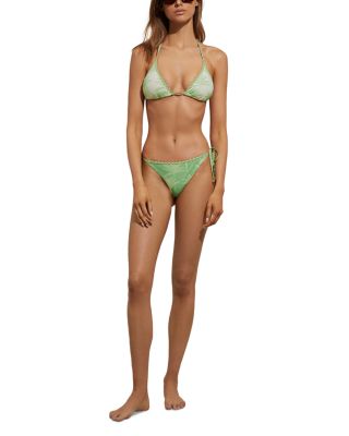 Thia Palm Print Side Tie Bikini Bottom