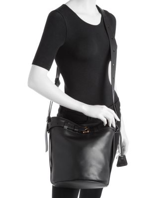 Leather Bucket Shoulder Bag