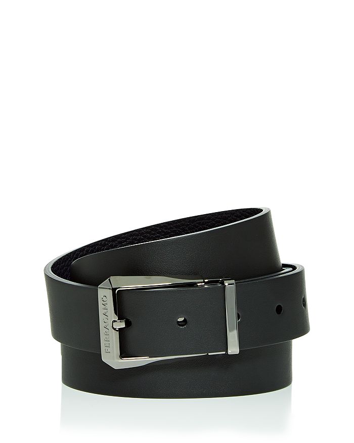 Ferragamo Black Calf Leather Bos Taurus Regular Belt main image 1