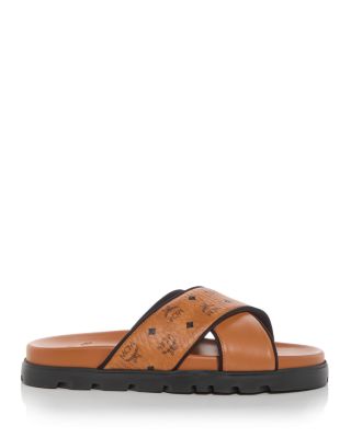 MCM Women's Visetos Criss Cross Slide Sandals | Bloomingdale's