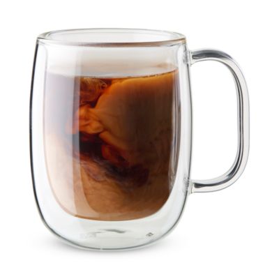 Sorrento Plus Coffee Glass Mug, Set of 2