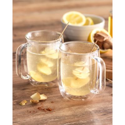 Sorrento Plus Espresso Glass Mug, Set of 2