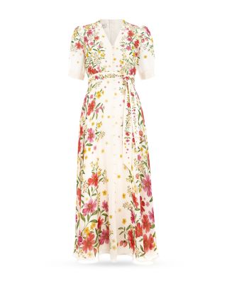 完売間近！王室愛用ブランド【HOBBS】Aurelia Floral Silk Dress HOBBS LONDON Aurelia Silk Dress | Bloomingdale's