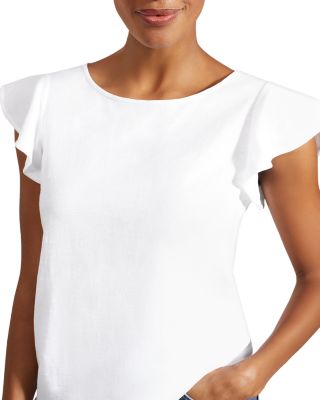 Nessie Flutter Sleeve Slub Top