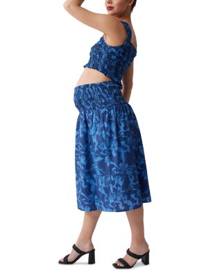 Maternity Poplin Floral Top &amp; Skirt Set