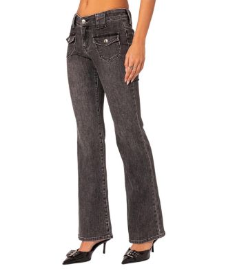 Tatum Washed Low Rise Flare Jeans