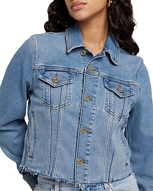 Shop 7 For All Mankind Denim Trucker Jacket In Love Soul