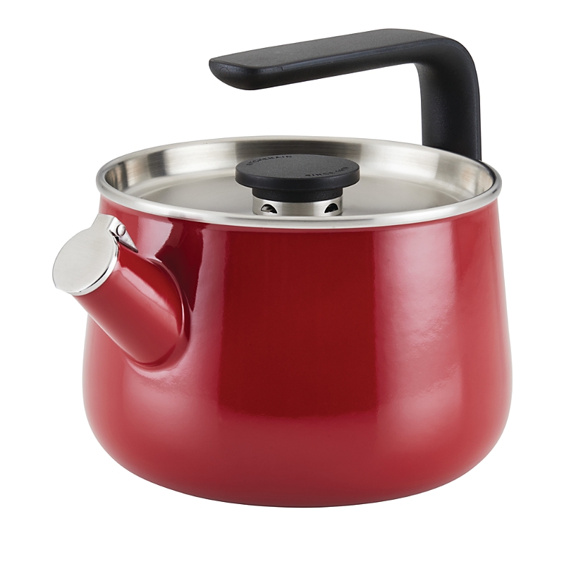 Kitchenaid Enameled Steel Induction 2 Qt Whistling Tea Kettle In Red
