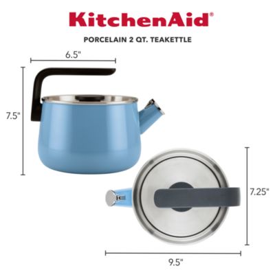 Enameled Steel Induction 2 Qt Whistling Tea Kettle