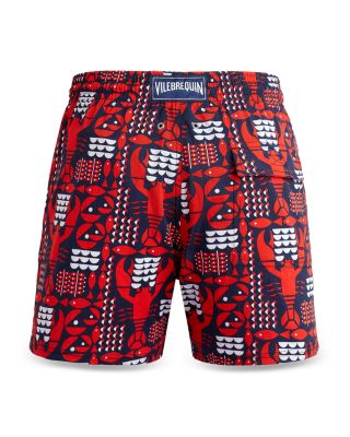Moorise Lobsters Print 5" Swim Trunks
